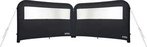 Abbey Camp aufblasbarer Windschutz 2 x - mit Pumpe - grau - 480 x 140 cm - verbindbar
