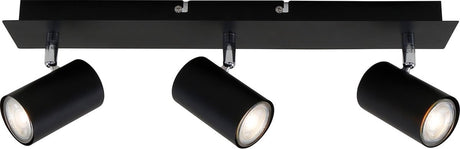 Briloner Run - Aufbaustrahler - Deckenlampe mit kippbaren Strahlern - Deckenstrahler mit GU10 - Schwarz