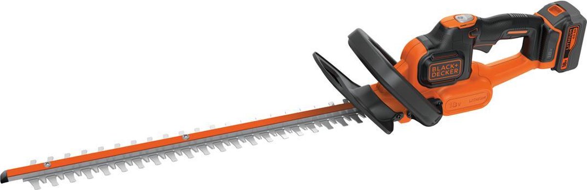 Black+Decker PowerCommand Heckenschere 18 V Lithium 4,0 Ah, Powercut, 50 cm, 18 mm – GTC18504PC-QW