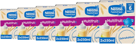 Nestlé Pyjama Porridge Multifruit – gebrauchsfertiger Babybrei ab 6 Monaten – 6 Boxen x 2x250 ml