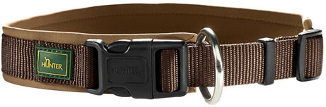 Hunter Klickhalsband Vario Plus Braun Karamell – Hundehalsband – S M 35-40x2,0 cm