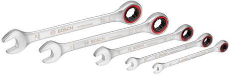 Bosch Profi-Maulschlüsselsatz mit Ratsche 5-teilig im Koffer – 1600a02z3d