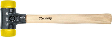 Wiha Kunststoff-Sicherheitshammer mittelhart mittelhart mit Hickory-Stiel, runder Schlagkopf – 26643