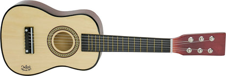 Vilac Holzgitarren-Musikspielzeug Natur mit Ersatzsaiten.