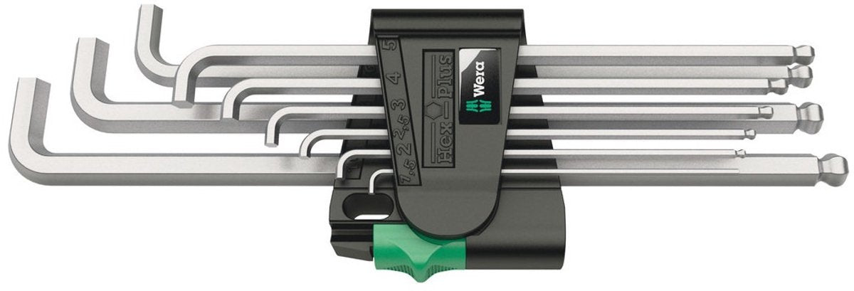 Wera Innensechskantschlüsselsatz 950 9 Sechskant-Plus 4 (Chrom, 9-teilig)