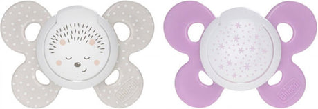 Chicco Schnuller Physio Comfort Lumi Girl Silikon 12m 2 Einheiten|Schnuller Physio Comfort Lumi Girl Silikon 12m 2 Einheiten|Sucette Physio Comfort Lumi Girl Silikon 12m 2 Einheiten