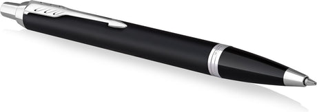 Parker IM Kugelschreiber – mattschwarz mit Chrom-Finish – mittlere Spitze – mit Geschenkbox