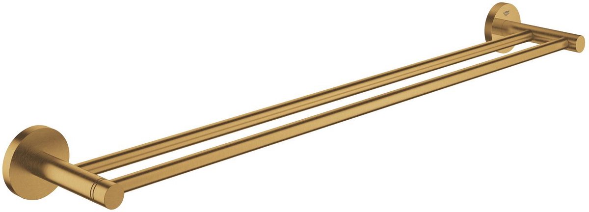 Grohe Start Doppel-Handtuchhalter – 600 mm – Wandmontage – Metall – gebürstet Cool Sunrise
