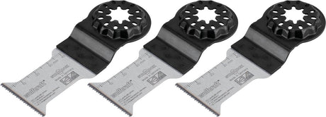 Wolfcraft - 3 starlock invalzaagbladen voor hout - multitool zaagbladen 34 mm - 42 mm snijdiepte - hcs - 4238100