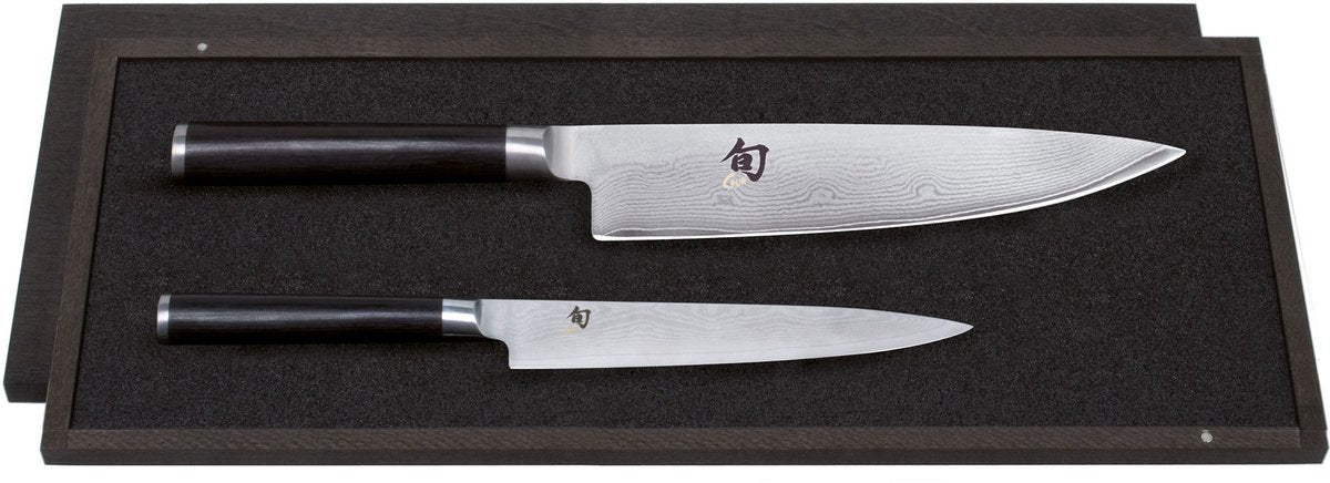 Kai messenset shun classic - 32 lagen damaststaal - (universeel mes + koksmes) 2-delig - dms-220