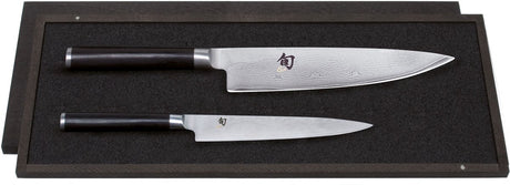 Kai messenset shun classic - 32 lagen damaststaal - (universeel mes + koksmes) 2-delig - dms-220