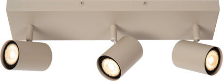 Lucide jasper - plafondspot (plafondlamp) - 3xgu10 - taupe