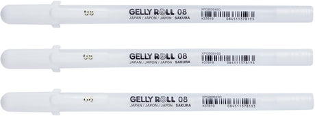 Sakura basic set 3 gelpennen zuiver wit medium