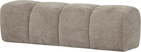 Woood mojo eetbankje 164 cm - ribstof - donker zand - 49x164x45