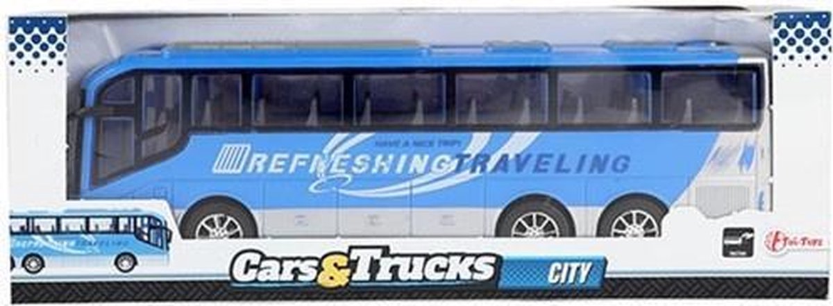 Autos, Lastwagen, Vehicool, Reisebus, blaue Reibung – 32 cm