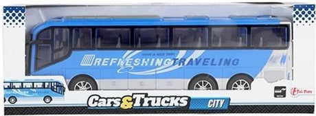 Vehicool Autos LKW Reisebus blaue Reibung – 32 cm
