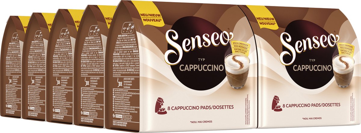 Senseo Cappuccino-Kaffeepads – Intensität 2 9 – 10 x 8 Pads