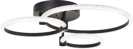Brilliant Aydin – Deckenleuchte – Kristall-LED 30 W – Schwarz – mit Fernbedienung