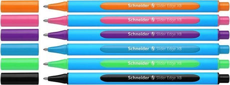 Schneider-Schreibgeräte Schneider-Kugelschreiber – Schiebekante – Feder xb 1,4 mm – sortiert 6 Stück – S-152276