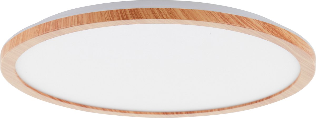 Brilliant Tuco – Deckenleuchte – LED 21 W – 2700 K – 3 Stufen Dimmung 100 % – 50 % – 25 % – Holzeffekt