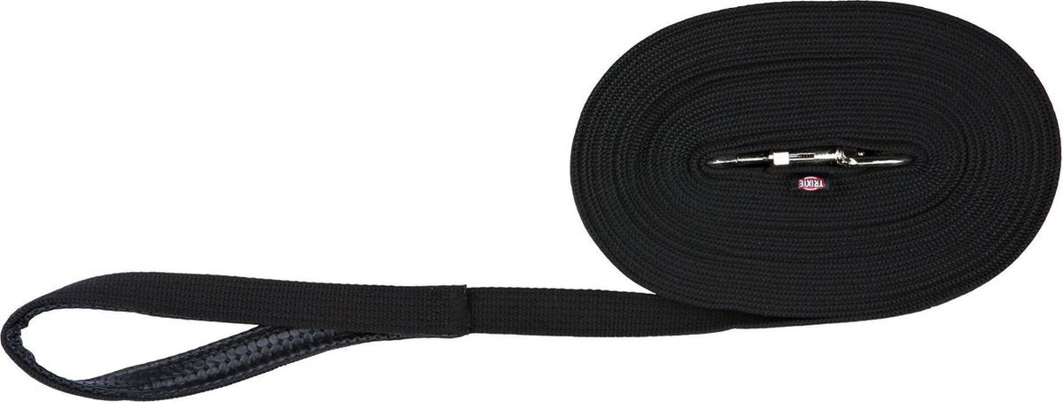 Trixie Hundeleine Schleppleine Gurtband schwarz
