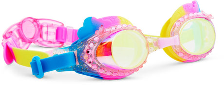 Bling2o Schwimmbrille Kinder - Regenbogen - Taucherbrille - Antibeschlag - UV-Schutz - Pink
