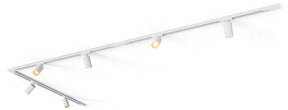 Calex railverlichting - 3 meter - gu10 fitting - 6 spots - opbouwspot - wit - 1 fase