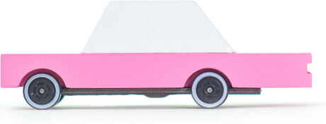 Candylab Toys Candycar World: Pink Sedan (F236) 8,9x4,1x3cm, Holzdruckguss, magnetisch, in Geschenkbox, 3+