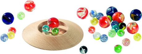 Goki Murmelbrettspiel mit 31 Murmeln. 12 cm.