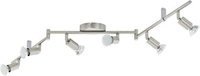 Eglo buzz - plafondspots - 6 lichts - led - nikkel-mat