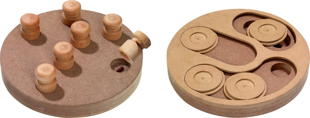 Flamingo-Hundespielzeug – Brain Train Penny – Intelligenzspiel aus Holz für Hunde – 2-in-1-Puzzle – Gehirnarbeit für Hunde – 32 cm