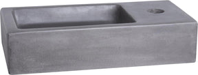 Differnz Ravo-Brunnen - Betonwaschbecken - Dunkelgrau - 38,5 x 18,5 x 9 cm
