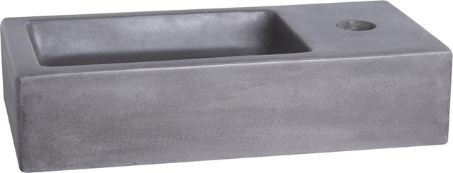 Differnz Ravo-Brunnen - Betonwaschbecken - Dunkelgrau - 38,5 x 18,5 x 9 cm
