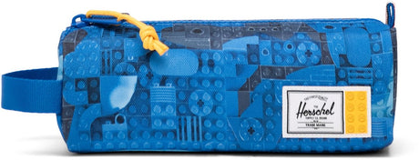 Herschel Lego Settlement Federmäppchen klein – abstrakte Ziegelsteine blau