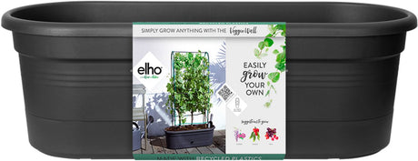 Elho Green Basics Veggie Wall 80 – Anzuchtkasten – vertikale Gartenarbeit – 100 % recycelter Kunststoff – ø 77,5 x H 26,0 cm – Living Black