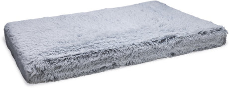 Beeztees Siba – orthopädisches Hundekissen – flauschig – grau – 120 x 80 x 10 cm – Größe XL – L