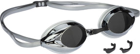 Avento - zwembril racing volwassenen - zilver - anti-condens uv-bescherming verstelbaar