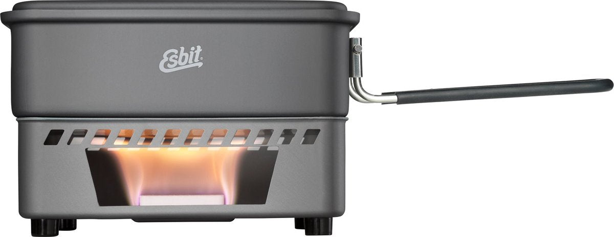Esbit Outdoorkocher 1,1l – Brenner mit Kochtopf – Aluminium