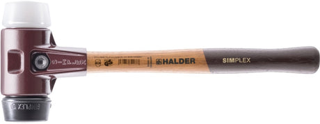 Halder Kunststoffhammer | Länge 350 mm Hauptd. 50mm | mittelhartes Holz | Gummi schwarz superplastisch weiß | 1 Stück - 3027.050 3027.050