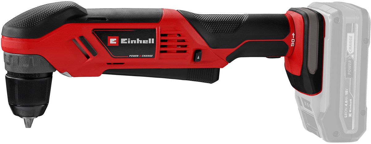 Einhell Akku-Winkelbohrschrauber te-ad 18 li solo – Power X-Change – 18 V Li-Ion – 45 nm – exkl. Akku Akku und Ladegerät