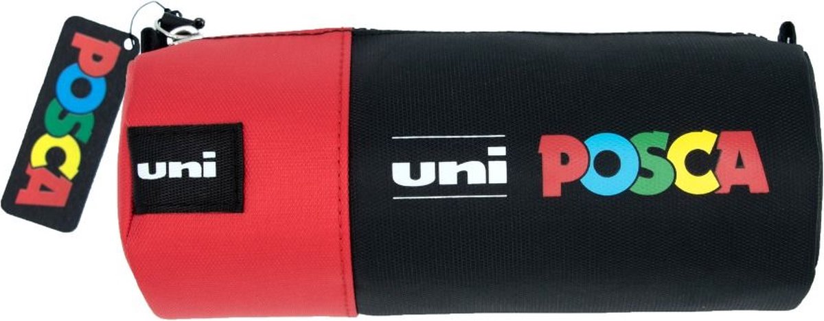 Posca uni-ball – Zeichenetui für Marker und Stifte – rot schwarz