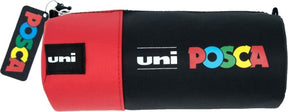 Posca uni-ball – Zeichenetui für Marker und Stifte – rot schwarz