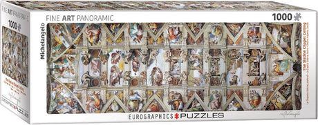 Eurographics – Die Decke der Sixtinischen Kapelle – Michelangelo di Buonarotti – 1000 Teile 96×32 cm (B×H) – Kunst-Panorama-Puzzle