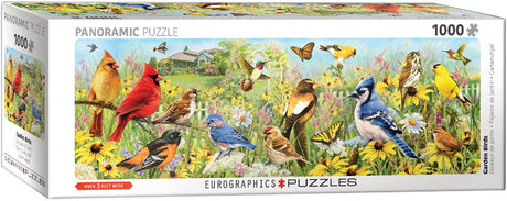 Eurographics – Gartenvögel [Gartenvögel] – Greg Giordano – 1000 Teile 96×32 cm (B×H) – Panorama-Puzzle