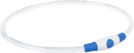 Trixie Leuchthalsband USB-Blitzlicht wiederaufladbar TPU blau