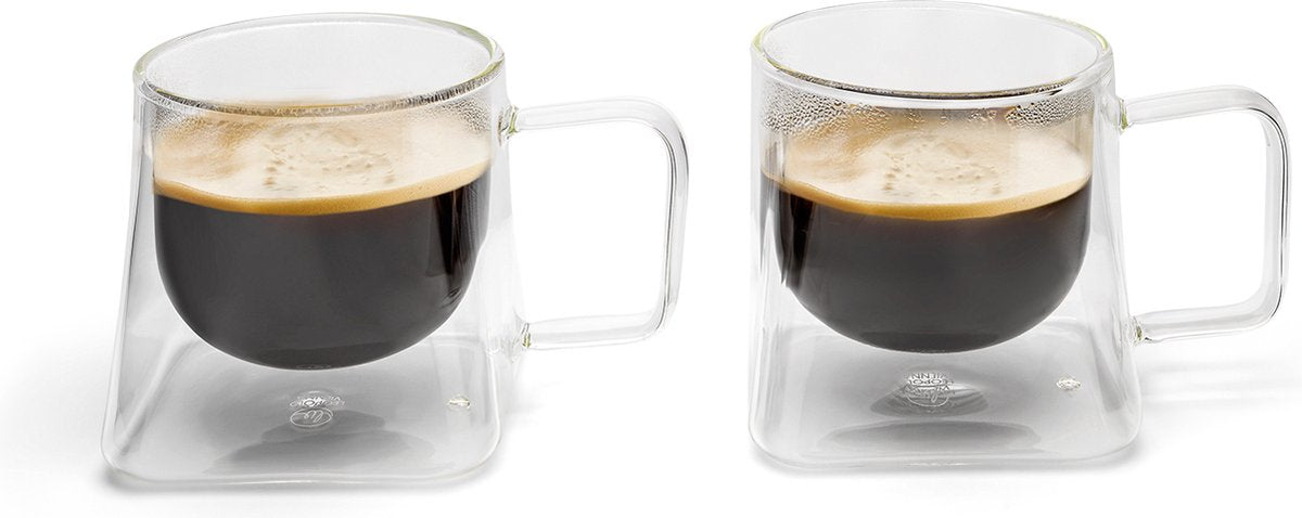 Leopold vienna - dubbelwandige koffieglazen otto set van 2 stuks