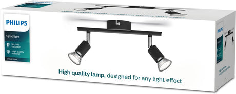 Philips led philips limbali opbouwspot - 2-lichts - zwart