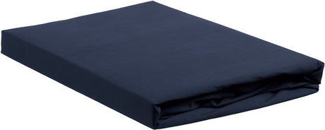 Ambiante katoen - splittopper hoeslaken - 180x220 - donker blauw