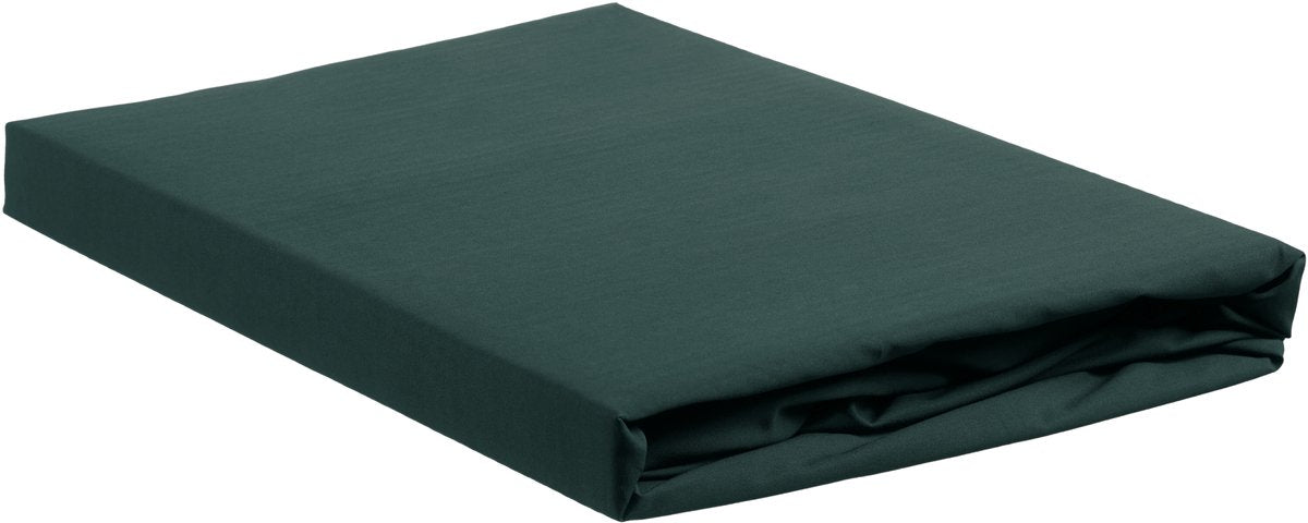 Ambiante katoen - topper hoeslaken - 200x200 - donker groen