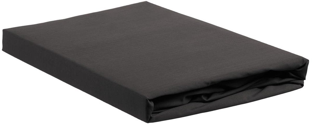 Ambiante - katoen - split-topper - hoeslaken - 180x200 cm - antraciet
